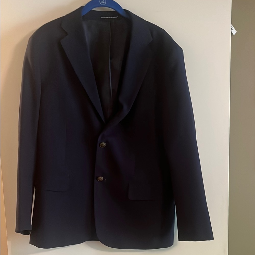 Blue Tailored Sport Coat with Notched Lapels